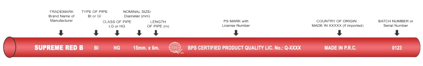 Supreme Red pipe marking guide