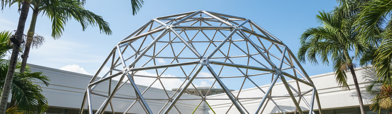 Architectural steel pipe structure